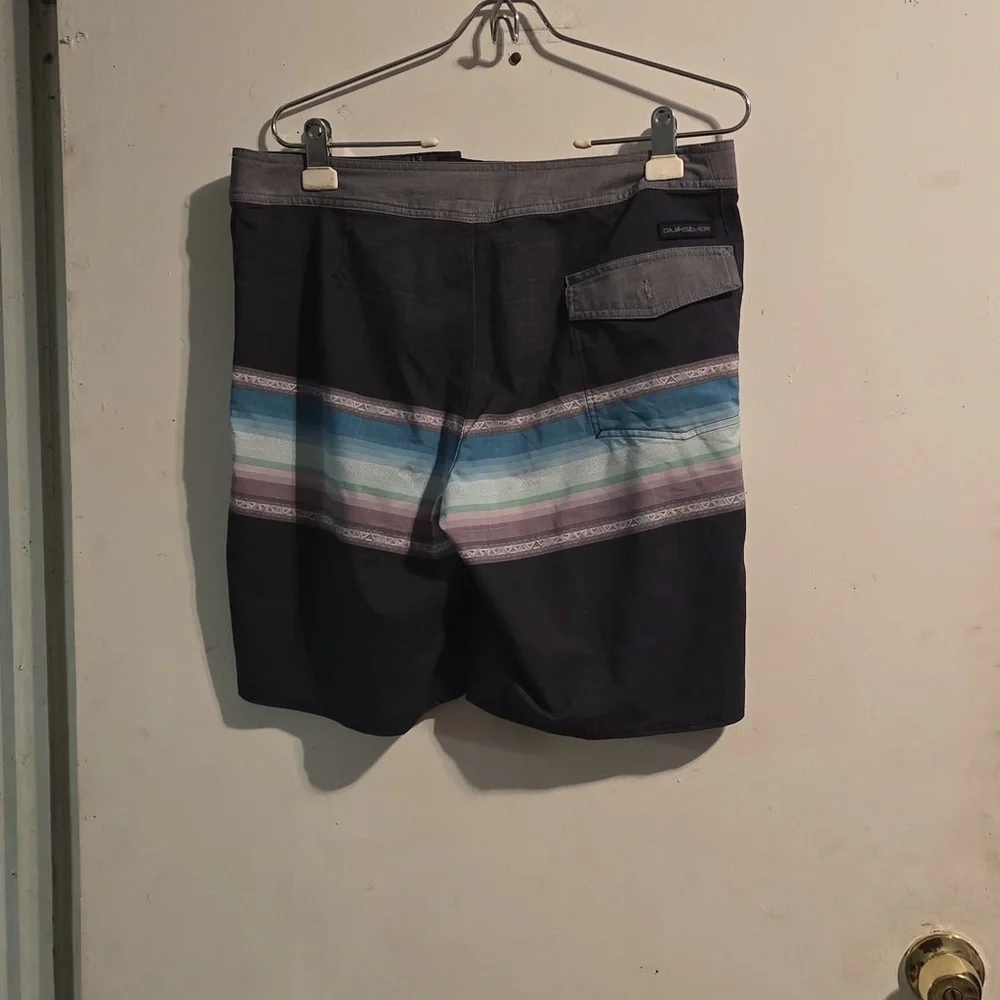 Quiksilver Men's Navy and Purple Board Shorts